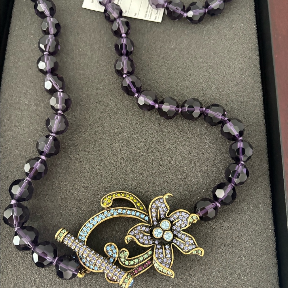 Heidi Daus Perennial Favorite 36 inch necklace Swarovski crystal toggle clasp - Picture 2 of 5